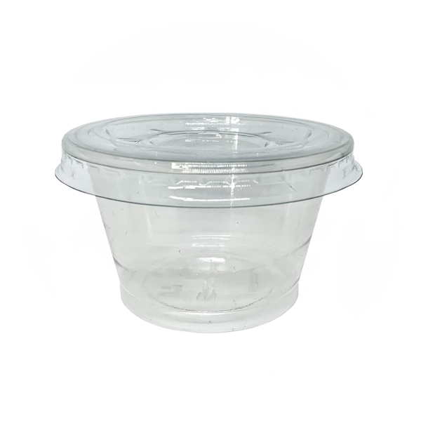 Стакан десертний з плоскою кришкою 200мл Стакан десертний з плоскою кришкою 200мл