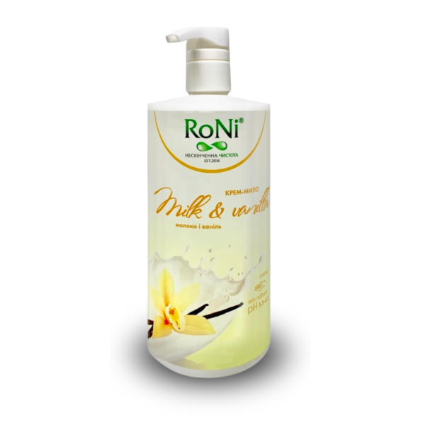 Крем-мило рідке Aloe&Yogurt з гліцерином дозатор RoNi 450мл Крем-мило рідке Aloe&Yogurt з гліцерином дозатор RoNi 450мл