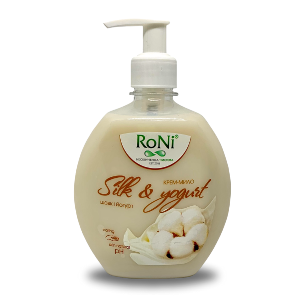 Крем-мило рідке Aloe&Yogurt з гліцерином дозатор RoNi 450мл Крем-мило рідке Aloe&Yogurt з гліцерином дозатор RoNi 450мл
