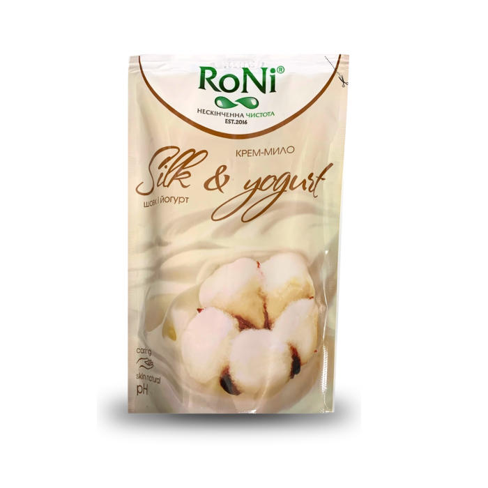 Крем-мило рідке Silk&Yogurt з гліцерином дойпак RoNi 450мл