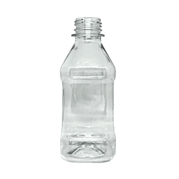 Бутылка квадратная 250 мл прозрачная