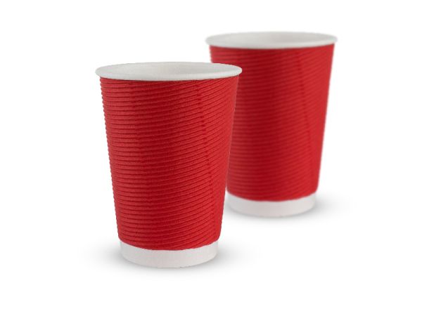 Гофростакан 340мл (красный) Гофростакан 340мл (красный)