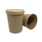 Супник паперовий 930мл з кришкою крафт Супник паперовий 930мл з кришкою крафт