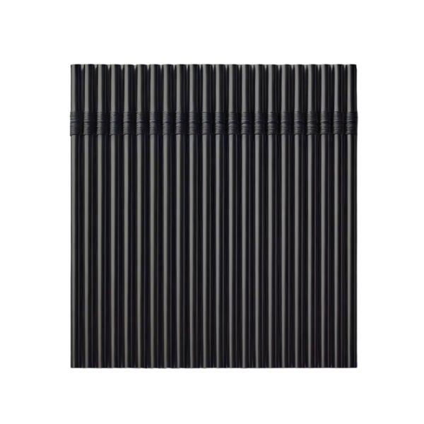 Трубочка Черная Гофра D4.8